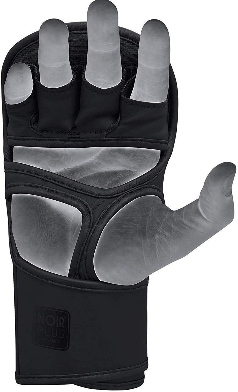 Rdx MMA Hybrid Sparring Gloves, Maya Hide Leather, Open Ventilated Palm, Padded Mitts Martial Arts Kickboxing Muay Thai Training Cage Fighting, Men Adult, Punching Bag and Pads Workout - Image 5
